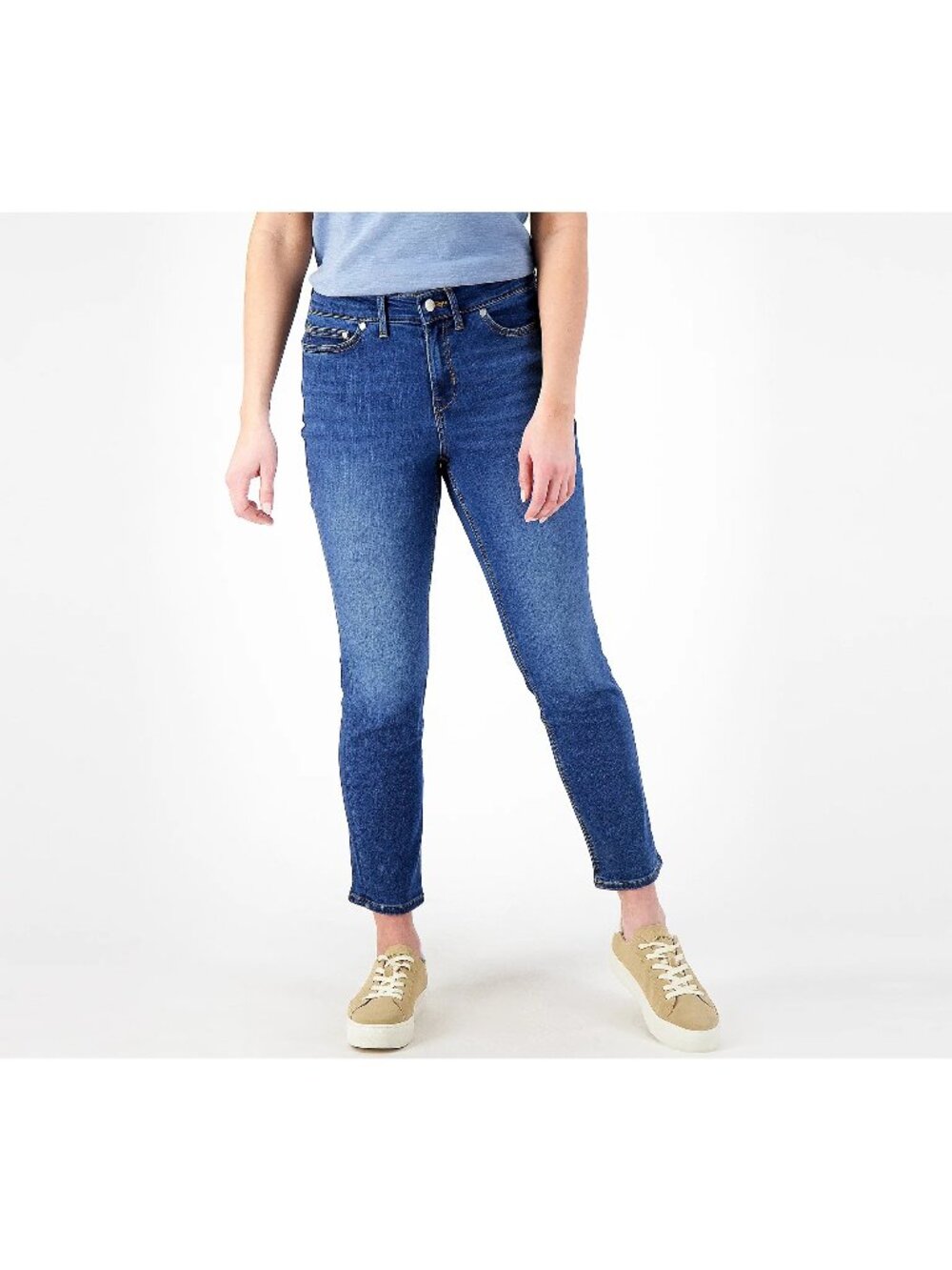 Encore by Idina Menzel Skinny Ankle Jean Size 0 Regular Medium Wash Classic Blue